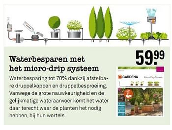 Aanbiedingen Waterbesparen met het micro-drip systeem - Huismerk Karwei - Geldig van 30/03/2020 tot 29/09/2020 bij Karwei