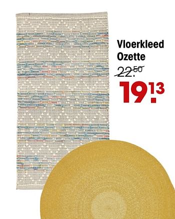 Aanbiedingen Vloerkleed ozette - Huismerk - Kwantum - Geldig van 20/04/2020 tot 26/04/2020 bij Kwantum