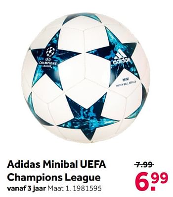 Aanbiedingen Adidas minibal uefa champions league - Adidas - Geldig van 18/04/2020 tot 03/05/2020 bij Intertoys