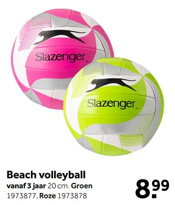 Aanbiedingen Beach volleyball - Slazenger - Geldig van 18/04/2020 tot 03/05/2020 bij Intertoys