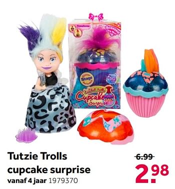 Aanbiedingen Tutzie trolls cupcake surprise - Trolls - Geldig van 18/04/2020 tot 03/05/2020 bij Intertoys