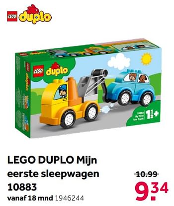 Aanbiedingen Lego duplo mijn eerste sleepwagen 10883 - Lego - Geldig van 18/04/2020 tot 03/05/2020 bij Intertoys