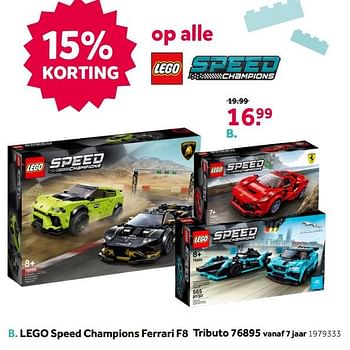Aanbiedingen Lego speed champions ferrari f8 tributo 76895 - Lego - Geldig van 18/04/2020 tot 03/05/2020 bij Intertoys