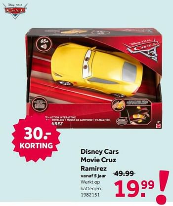 Aanbiedingen Disney cars movie cruz ramirez - Disney - Geldig van 18/04/2020 tot 03/05/2020 bij Intertoys