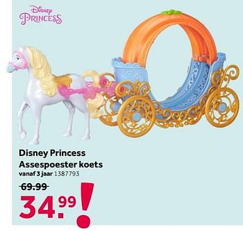 Aanbiedingen Disney princess assespoester koets - Disney - Geldig van 18/04/2020 tot 03/05/2020 bij Intertoys