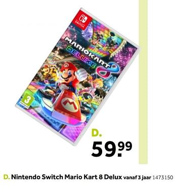 Aanbiedingen Nintendo switch mario kart 8 delux - Nintendo - Geldig van 18/04/2020 tot 03/05/2020 bij Intertoys