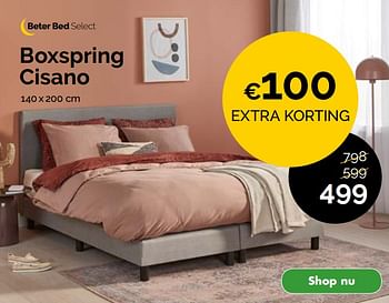 Aanbiedingen Boxspring cisano - Huismerk - Beter Bed - Geldig van 16/04/2020 tot 20/05/2020 bij Beter Bed