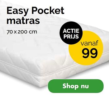 Aanbiedingen Easy pocket matras - Huismerk - Beter Bed - Geldig van 16/04/2020 tot 20/05/2020 bij Beter Bed