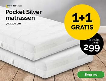 Aanbiedingen Pocket silver matrassen - Huismerk - Beter Bed - Geldig van 16/04/2020 tot 20/05/2020 bij Beter Bed