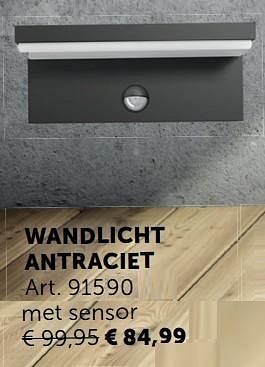 Aanbiedingen Wandlicht antraciet - Geldig van 04/05/2020 tot 25/05/2020 bij Zelfbouwmarkt