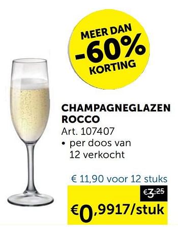Aanbiedingen Champagneglazen rocco - Geldig van 04/05/2020 tot 25/05/2020 bij Zelfbouwmarkt