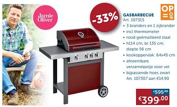 Aanbiedingen Gasbarbecue - Jamie Oliver - Geldig van 04/05/2020 tot 25/05/2020 bij Zelfbouwmarkt