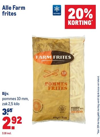 Aanbiedingen Alle farm frites - FarmFrites - Geldig van 22/04/2020 tot 19/05/2020 bij Makro