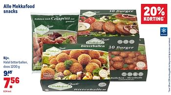 Aanbiedingen Alle mekkafood snacks halal bitterballen - Huismerk - Makro - Geldig van 22/04/2020 tot 19/05/2020 bij Makro