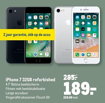 Aanbiedingen Apple iphone 7 32gb refurbished - Apple - Geldig van 22/04/2020 tot 05/05/2020 bij Makro