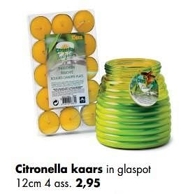 Aanbiedingen Citronella kaars in glaspot - Huismerk - Multi Bazar - Geldig van 11/05/2020 tot 01/06/2020 bij Multi Bazar