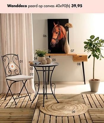 Aanbiedingen Wanddeco paard op canvas - Huismerk - Multi Bazar - Geldig van 11/05/2020 tot 01/06/2020 bij Multi Bazar