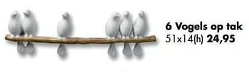 Aanbiedingen 6 vogels op tak - Huismerk - Multi Bazar - Geldig van 11/05/2020 tot 01/06/2020 bij Multi Bazar