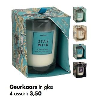 Aanbiedingen Geurkaars in glas 4 assorti - Huismerk - Multi Bazar - Geldig van 11/05/2020 tot 01/06/2020 bij Multi Bazar