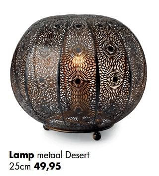 Aanbiedingen Lamp metaal desert - Huismerk - Multi Bazar - Geldig van 11/05/2020 tot 01/06/2020 bij Multi Bazar
