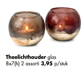 Aanbiedingen Theelichthouder glas - Huismerk - Multi Bazar - Geldig van 11/05/2020 tot 01/06/2020 bij Multi Bazar