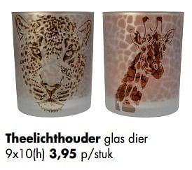 Aanbiedingen Theelichthouder glas dier - Huismerk - Multi Bazar - Geldig van 11/05/2020 tot 01/06/2020 bij Multi Bazar