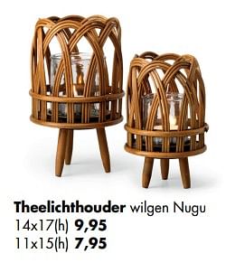 Aanbiedingen Theelichthouder wilgen nugu - Huismerk - Multi Bazar - Geldig van 11/05/2020 tot 01/06/2020 bij Multi Bazar