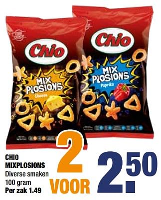 Aanbiedingen Chi0 mixplosions - Chio - Geldig van 04/05/2020 tot 17/05/2020 bij Big Bazar