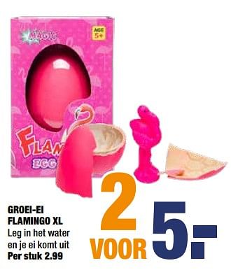 Aanbiedingen Groei-ei flamingo xl leg in het water en je ei komt uit - Flamingo - Geldig van 04/05/2020 tot 17/05/2020 bij Big Bazar