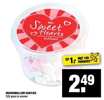 Aanbiedingen Marshmallow hartjes - Becky's - Geldig van 04/05/2020 tot 17/05/2020 bij Big Bazar
