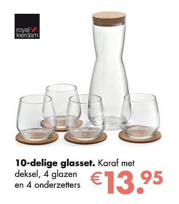 Aanbiedingen 10-delige glasset. karaf met deksel - Royal Leerdam - Geldig van 04/05/2020 tot 24/05/2020 bij Multi Bazar