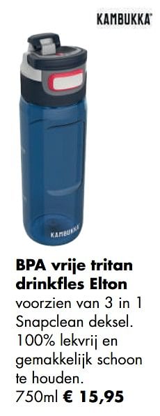 Aanbiedingen Bpa vrije tritan drinkfles elton - Kambukka - Geldig van 04/05/2020 tot 24/05/2020 bij Multi Bazar