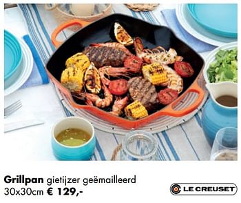 Aanbiedingen Grillpan gietijzer geëmailleerd - Le creuset - Geldig van 04/05/2020 tot 24/05/2020 bij Multi Bazar