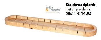 Aanbiedingen Stokbroodplank met snijverdeling - Cosy &amp; Trendy - Geldig van 04/05/2020 tot 24/05/2020 bij Multi Bazar