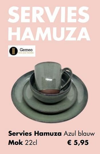 Aanbiedingen Servies hamuza mok - Gemeo - Geldig van 04/05/2020 tot 24/05/2020 bij Multi Bazar