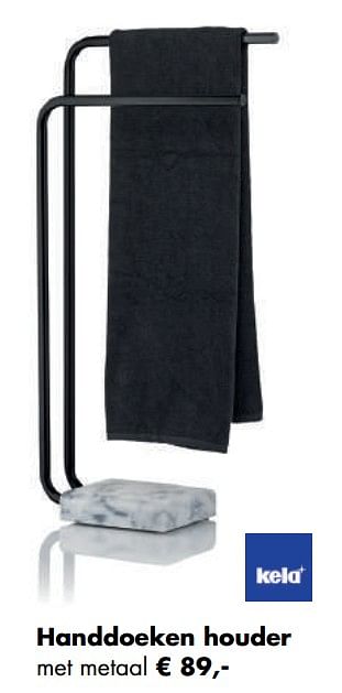 Aanbiedingen Handdoeken houder met metaal - Kela - Geldig van 04/05/2020 tot 24/05/2020 bij Multi Bazar