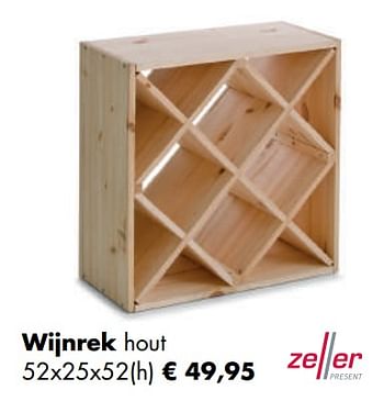 Aanbiedingen Wijnrek hout - Zeller Present - Geldig van 04/05/2020 tot 24/05/2020 bij Multi Bazar