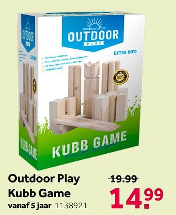 Aanbiedingen Outdoor play kubb game - OUTDOOR - Geldig van 16/05/2020 tot 31/05/2020 bij Intertoys