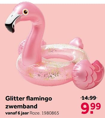 Aanbiedingen Glitter flamingo zwemband - Huismerk - Intertoys - Geldig van 16/05/2020 tot 31/05/2020 bij Intertoys