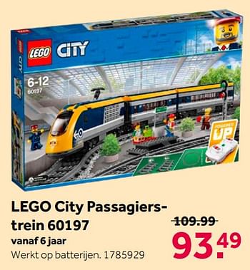 Aanbiedingen Lego city passagierstrein 60197 - Lego - Geldig van 16/05/2020 tot 31/05/2020 bij Intertoys