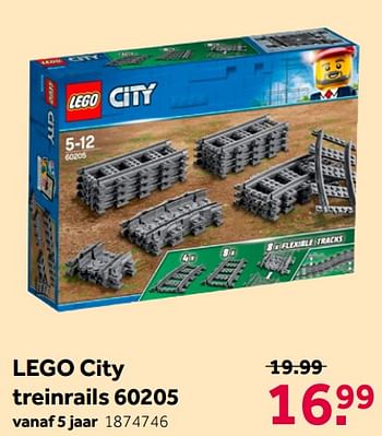 Aanbiedingen Lego city treinrails 60205 - Lego - Geldig van 16/05/2020 tot 31/05/2020 bij Intertoys
