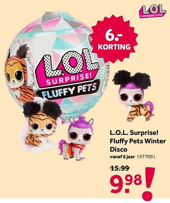 Aanbiedingen L.o.l. surprise! fluffy pets winter disco - LOL Surprise - Geldig van 16/05/2020 tot 31/05/2020 bij Intertoys