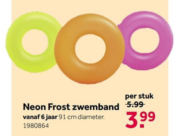 Aanbiedingen Neon frost zwemband - Huismerk - Intertoys - Geldig van 16/05/2020 tot 31/05/2020 bij Intertoys