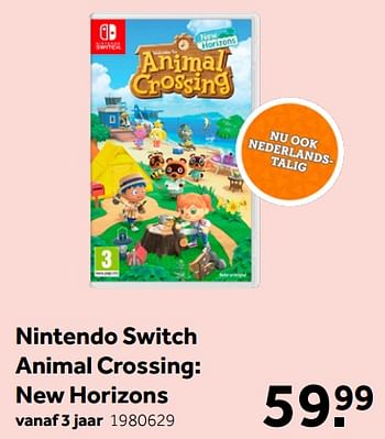 Aanbiedingen Nintendo switch animal crossing: new horizons - Nintendo - Geldig van 16/05/2020 tot 31/05/2020 bij Intertoys