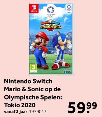 Aanbiedingen Nintendo switch mario + sonic op de olympische spelen: tokio 2020 - Sega - Geldig van 16/05/2020 tot 31/05/2020 bij Intertoys