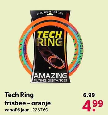 Aanbiedingen Tech ring frisbee - oranje - Huismerk - Intertoys - Geldig van 16/05/2020 tot 31/05/2020 bij Intertoys