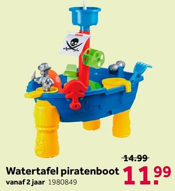 Aanbiedingen Watertafel piratenboot - Huismerk - Intertoys - Geldig van 16/05/2020 tot 31/05/2020 bij Intertoys