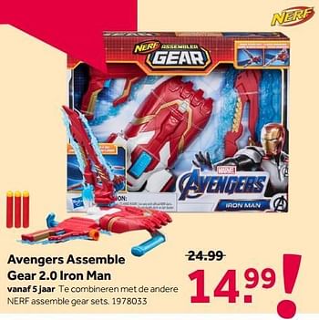 Aanbiedingen Avengers assemble gear 2.0 iron man - Marvel - Geldig van 16/05/2020 tot 31/05/2020 bij Intertoys