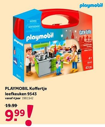 Aanbiedingen Playmobil koffertje leefkeuken 9543 - Playmobil - Geldig van 16/05/2020 tot 31/05/2020 bij Intertoys