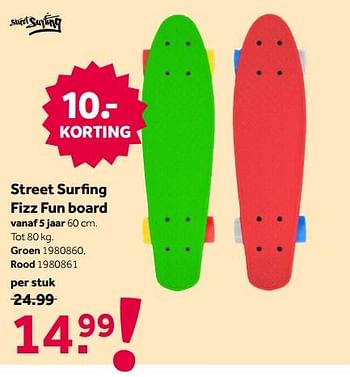 Aanbiedingen Street surfing fizz fun board - Street Surfing - Geldig van 16/05/2020 tot 31/05/2020 bij Intertoys